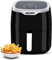 Цифровая аэрофритюрница AGARO Galaxy для дома, объём 4,5 литра, электрическая, конвекционная печь, мощность 1400 Вт, 7 предустановленных программ и разогрев, циркуляция воздуха на 360 градусов, цифровой сенсорный дисплей, функции выпекания, жарки и тостов 1000011973