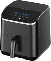 Аэрофритюрница Midea XXL 5,5 л, 1700 Вт, с технологией Dual Cyclone Rapid Hot Air для жарки, гриля, гриля, запекания, выпечки и тостов, цифровое управление. Лучшая фритюрница без масла для большой семьи, MFCN55D2. 1000011982