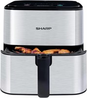 Аэрофритюрница Sharp 1600 Вт, объём 7 литров, 8 режимов приготовления, антипригарное покрытие — KF-AF70RT-S3 1000011984