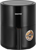 Цифровая аэрофритюрница Geepas GAF37501T / Объём 4,0 литра, приготовление без масла, таймер на 60 минут, температура 80–200 градусов Цельсия / 8 предустановленных программ, гарантия 2 года, цвет чёрный 1000011991