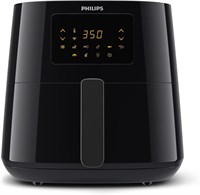 Аэрофритюрница Philips Essential Connected XL объёмом 6,2 л с цифровым управлением, технологией Rapid Air, подключением по Wi-Fi (приложение HomeID), совместимостью с Alexa, чёрного цвета — HD9280/91, компактная 1000012008
