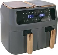 Аэрофритюрница Cool Berry Digital Dual Cyclone Rapid Hot Technology для жарки, гриля, поджаривания на гриле, запекания, выпечки и тостов. Новые модели аэрофритюрницы (8 л) 1000012010