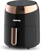 Цифровая аэрофритюрница Geepas, 3,5 л, антипригарное покрытие, GAF37501 | Аэрофритюрница без масла и жира | Защита от перегрева | Сенсорная панель | 7 программ жарки | Программа с изменяемым временем приготовления 1000012013