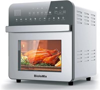 Аэрофритюрница Biolomix 15 л, 1700 Вт, двухконтурная духовка, тостер, гриль и дегидратор, настольная духовка 11 в 1 из нержавеющей стали, серебристый, MAT528T. Минимальная гарантия производителя — год. 1000012029