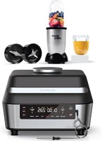 Гриль-аэрофритюрница Nutricook Smart Indoor Grill & Air Fryer XL 8,5 л + Magic Bullet Magic Bullet, 4 аксессуара, многофункциональный высокоскоростной блендер 1000012074