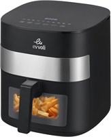 Аэрофритюрница Evvoli 6 л с 10 предустановленными программами, 1500 Вт, прозрачное окно, EVKA-AF6010T 1000012098