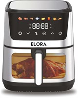 Цифровая аэрофритюрница ELORA ELAF-8103 объёмом 7 л с корзиной и технологией двойного нагрева | Приготовление без масла, на 80% меньше жира, здоровая жарка, хрустящая корочка и лёгкая выпечка 1000012116