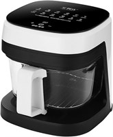 Аэрофритюрница Visual Air Fryer мощностью 2400 Вт – компактная, универсальная, с сенсорным экраном, стеклянная, с британской вилкой, объёмом 8,5 л 1000012121