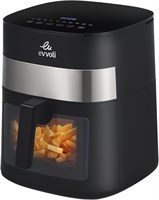 Аэрофритюрница Evvoli 8 л с 10 предустановленными программами, 1800 Вт, прозрачное окно, EVKA-AF8010T 1000012125