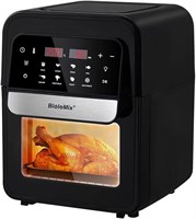 Многофункциональная аэрофритюрница Biolomix объемом 7 л, без масла, электрическая духовка, дегидратор, конвекционная печь, сенсорный экран, предустановки: жарка, обжаривание, AF536, черный цвет 1000012126