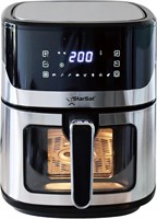 Аэрофритюрница Star Sat ST-F650 мощностью 1600 Вт: приготовление здоровой пищи с циркуляцией воздуха на 360°, смотровым окном и 8 предустановленными функциями для простого и вкусного приготовления блюд! 1000012134