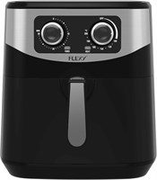 Аэрофритюрница FLEXY® 7,5 л, 1800 Вт — регулировка температуры, быстрая циркуляция горячего воздуха, приготовление здоровой пищи без масла, корпус из нержавеющей стали, большая вместимость, антипригарное покрытие, черное покрытие 1000012139