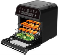 Аэрофритюрница FLEXY® 12 л, 1800 Вт — цифровой сенсорный экран, регулировка температуры, 4-слойная система приготовления, жарка без масла, большая вместимость, многофункциональная настольная плита для здорового питания 1000012141