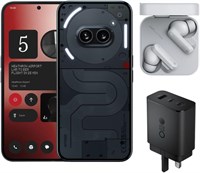 Nothing Phone (2a) 12/256 — смартфон на Android 14, двойная камера 50 МП, аккумулятор ёмкостью 5000 мА·ч, гибкий AMOLED-экран 6,7 дюйма, процессор MediaTek Dimensity 7200Pro, чёрный, с наушниками CMF Buds и зарядным устройством CMF GaN мощностью 65 Вт 1000012350