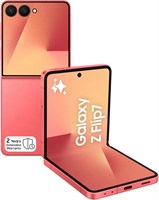Samsung Galaxy Z Flip7, смартфон с искусственным интеллектом, цвет Coralred, 512 ГБ встроенной памяти, 12 ГБ оперативной памяти, 50-мегапиксельная камера для селфи, 3-нм процессор, аккумулятор 4300 мА·ч, расширенная гарантия производителя на 2 года, экскл 1000012370