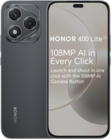 HONOR 400 Lite — разблокированный 5G-смартфон на базе Android с искусственным интеллектом, кнопкой камеры с искусственным интеллектом, камерой 108 МП, встроенной памятью 8 ГБ + 256 ГБ, водонепроницаемым корпусом, цвет «Velt Black» (международная версия) 1000012484