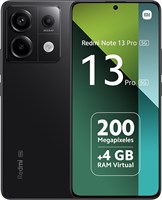 Xiaomi Redmi Note 13 Pro 5G + 4G Lte (для Tmobile Mint Tello и Global) (256 ГБ + 8 ГБ) 6.67 200 Мп, три глобальных диапазона, разблокирован (полночный чёрный) 1000012533