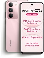 Смартфон Realme C75x 4G | 8 ГБ ОЗУ, 256 ГБ ПЗУ | 6,67-дюймовый дисплей FHD+ с частотой обновления 120 Гц | 50-мегапиксельная камера с искусственным интеллектом | Аккумулятор 5600 мА·ч | Android 15 | Защита IP68 | Быстрая зарядка 45 Вт | Версия для Ближнег 1000012657