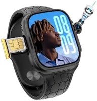 Умные часы Modio ST13 с 2,2-дюймовым полноэкранным дисплеем, поддержкой SIM-карты 4G, тремя парами ремешков и беспроводным зарядным устройством для женщин и мужчин (черные) 1000013121