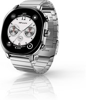 Умные часы HiFuture AIX из нержавеющей стали, 1,43-дюймовый AMOLED-дисплей, беспроводные звонки, мониторинг здоровья, 10-дневный срок службы батареи, водонепроницаемость IP67 — серебристый 1000013125