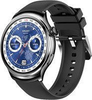 Умные часы Airfish с функцией звонков по Bluetooth, совместимые с Android и iOS, сенсорный экран 1,52 дюйма, умные часы для мужчин и женщин, фитнес-трекер с пульсометром, черные 1000013244