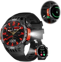 Смарт-часы Azonee Military для мужчин, светодиодный фонарик и компас, тактические спортивные смарт-часы с функцией отслеживания активности, прочные смарт-часы с HD-дисплеем 1,46 дюйма и Bluetooth для Android и iOS 1000013279