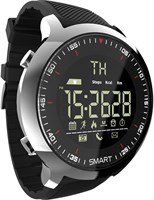 Умные часы Anself lokmat MK18, спортивные, ЖК, водонепроницаемые, шагомеры, напоминания о сообщениях, BT, для плавания на открытом воздухе, мужские, секундомер для iOS, Android, iPhone (черные) (обновленные) 1000013284