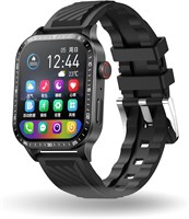 Умные часы для девочек, мальчиков, подростков, мужчин и женщин с тонометром, фитнес-трекером, уведомлениями о звонках и сообщениях — совместимы с Android и iOS (черные) 1000013345