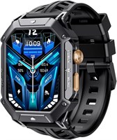 Смарт-часы CUBOT X1 Military для мужчин с сенсорным экраном AMOLED 2,13 дюйма, более 100 спортивных режимов, Bluetooth-вызовами, водонепроницаемые фитнес-часы, датчик кислорода в крови, пульсометр и монитор сна, совместимые с iPhone и Android 1000013348