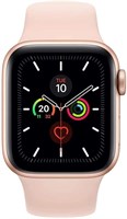 Apple Watch Series 5 с GPS и сотовой связью, корпус из золотистого алюминия 40 мм, спортивный ремешок цвета «розовый песок» — размеры S/M и M/L (обновлённые) 1000013352