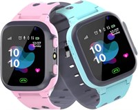 Умные часы для детей от 3 до 13 лет с LBS-трекером, звонками 2G, музыкой, камерой, сенсорным экраном, будильником и фитнес-трекером – 1,44-дюймовый IPS-дисплей для мальчиков и девочек (идеальный подарок на Рамадан и Ид для детей и подростков) (розовые) 1000013363