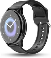 Умные часы Pebble Smart для мужчин и женщин — угольно-чёрный | Стекло Dart Gorilla Glass, круглый HD-дисплей 1,28 дюйма, Bluetooth-звонки, голосовой помощник с искусственным интеллектом и стильный чёрный ремешок | Фитнес-трекинг и мониторинг сна 1000013367