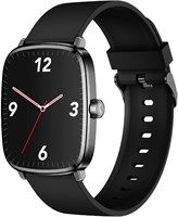 Умные часы Risync Classic SA10, квадратный AMOLED-дисплей, чёрный силиконовый ремешок 1000013406