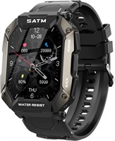 Мужские смарт-часы PYRODUM, водонепроницаемые до 5 АТМ, совместимые с Android и iPhone, военные смарт-часы с дисплеем 1,71 дюйма и 24 спортивными режимами. 1000013407