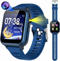 Умные часы для детей: 16 игр, шагомер, камера, селфи, видео, таймер, детские умные часы, музыка, калькулятор, календарь, будильник, 12/24-часовой/24-часовой формат, несколько обоев, подарки на день рождения для мальчиков и девочек от 3 до 10 лет 1000013456