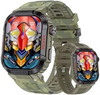 Новейшие умные часы с большим экраном 2,01 дюйма, водонепроницаемые, с функцией голосового вызова Bluetooth, мониторингом здоровья, для занятий спортом на открытом воздухе, зеленые 1000013493