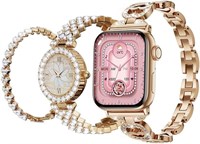 Умные часы HainoTeko G15 Mini Series 10. Стильный комплект с аналоговыми часами и браслетом. В комплекте 3 пары ремешков и кабель для зарядки. Разработано для женщин. 1000013494