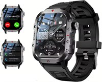 Умные часы VANIR с постоянно включенным AMOLED-дисплеем, функцией звонков по Bluetooth, водонепроницаемые фитнес-часы с пульсометром и монитором сна, совместимые с Android iOS для мужчин и женщин 1000013526