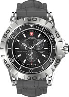 Смарт-часы Swiss Military Dom 2, приём и совершение звонков, мониторинг пульса/АД/уровня кислорода, защита IP67, время работы от батареи 5–7 дней, совместимость с iOS/Android, серебристая оправа: серый силиконовый ремешок 1000013635