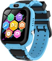 Умные часы Kissun Kids для мальчиков и девочек, развивающие игрушки с 16 головоломками, камерой, видеозаписью, подсчетом калорий и шагомеров, музыкальным плеером (черные) 1000013651