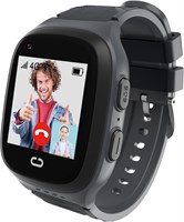 Детские умные часы 4G для мальчиков с GPS-трекером и функцией видеозвонков, детские часы-телефон для детей от 5 до 12 лет, вызов SOS одной кнопкой, голосовой чат, камера, будильник, GPS-трекер, умные часы для детей, подарки на день рождения (черные) 1000013658