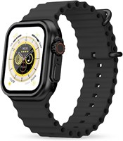 Умные часы Moxedo Lexor для Android и iOS с 1,71-дюймовым дисплеем Super HD AMOLED, беспроводной зарядкой, вызовами по Bluetooth, чатом GPT, более 100 спортивными режимами, фитнес-трекером и фитнес-трекером, водонепроницаемостью IP67 (черный) 1000013735