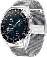 Умные спортивные часы WIWU SW02 Pro — серебристые | Отслеживание фитнеса, мониторинг сердечного ритма, анализ сна | Водонепроницаемость, длительное время автономной работы | Совместимость с iPhone, Android, iPad и планшетами 1000013751