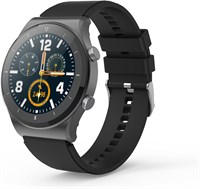 Умные часы Pebble Revo, сенсорный HD-экран 1,3 дюйма (3,3 см), Bluetooth-звонки, умные часы с подвижным пользовательским интерфейсом и технологией двух кнопок, SpO2, мониторинг пульса и температуры (черные), (PFB13, угольный черный) 1000013791