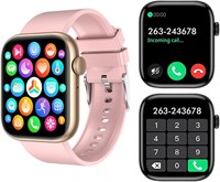 Умные часы Azonee Sport, 1,85-дюймовый фитнес-трекер для телефонов Android и iOS с функцией отслеживания артериального давления, пульса, ответа на звонки, спортивных режимов, мониторинга сна и шагомера для женщин и мужчин (розовые) 1000013844