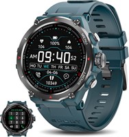 Умные часы Military Smart Watch Men (отвечать на звонки/совершать звонки), новейшие тактические умные часы Bluetooth 2023 года для Android iPhone, водонепроницаемые 5ATM, фитнес-трекер для активного отдыха с пульсометром/SpO2/голосовым управлением на базе 1000013848