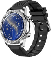 Умные часы Airfish с поддержкой вызовов по Bluetooth, большой емкостью аккумулятора 460 мАч, 2,1-дюймовым сенсорным экраном, умные часы для мужчин и женщин с беспроводной зарядкой, фитнес-трекер с пульсометром, черные 1000013859