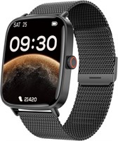 Умные часы TOOBUR для женщин, приём и совершение звонков, фитнес-трекер, отслеживание сердечного ритма и сна, 100 видов спорта, водонепроницаемость IP68, совместимы со смартфонами на Android и iOS, чёрный цвет 1000013864