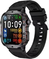 W4you TRUST SHOPPING Умные часы Abazfit, Bluetooth-звонки, фитнес-трекер, пульсометр, отслеживание сна, водонепроницаемые, для мужчин и женщин (черные) 1000013903