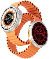 Умные часы Porodo Ultra Evo с широким сенсорным экраном 1,51 дюйма — титан/оранжевый 1000013904